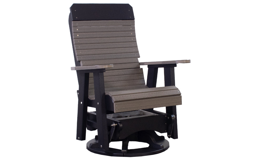 Outdoor Swivel Glider - Coastal Grey & Black