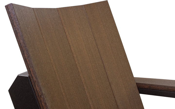 Outdoor Swivel Dining Chair - Brazilian Walnut & Black