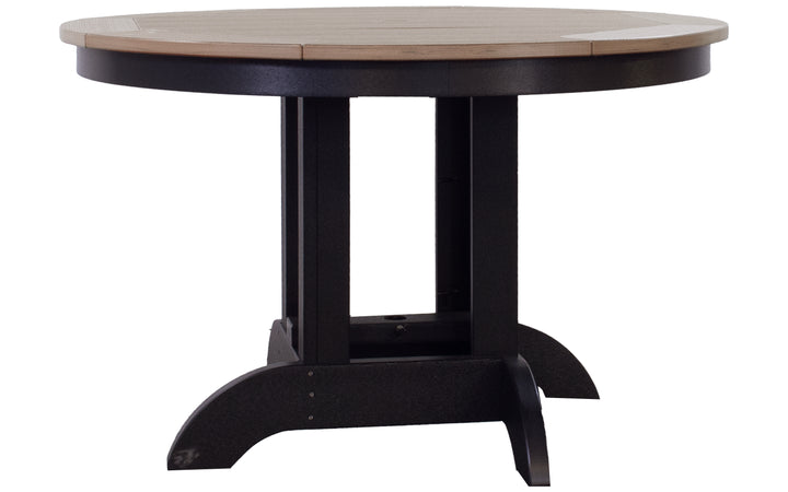 Outdoor Counter Table - Weatherwood & Black