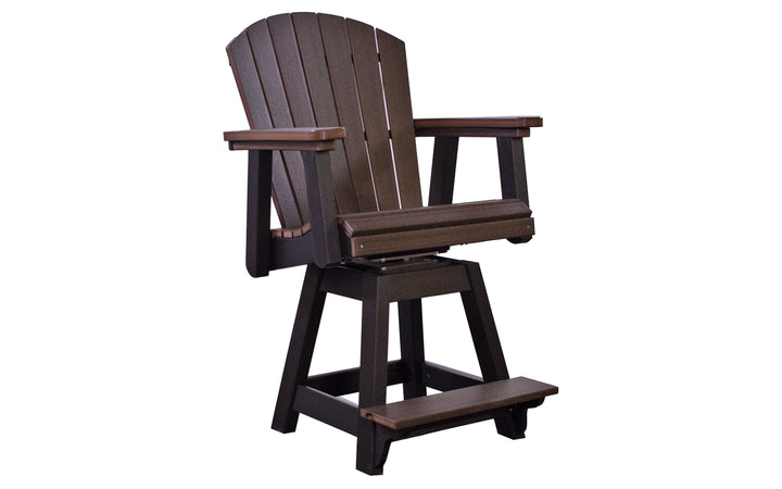 Outdoor Counter Chair - Brazil Walnut & Black