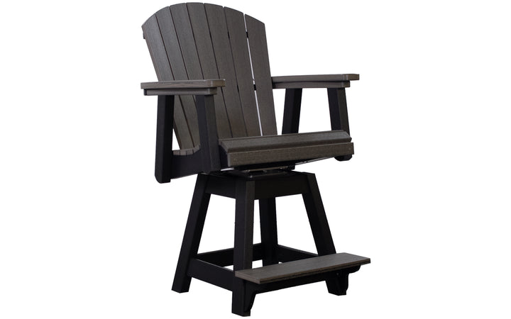 Outdoor Counter Chair - Coastal Gray & Black