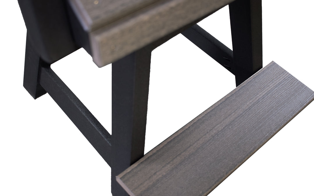 Outdoor Counter Chair - Coastal Gray & Black