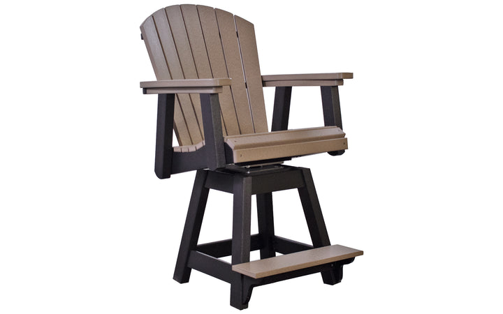 Outdoor Counter Chair - Weatherwood & Black