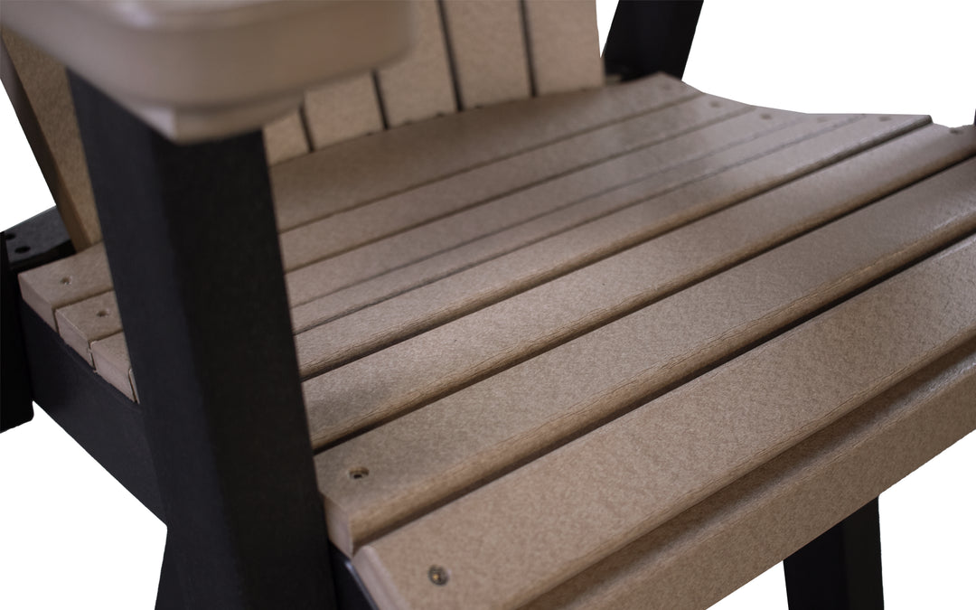 Outdoor Counter Chair - Weatherwood & Black