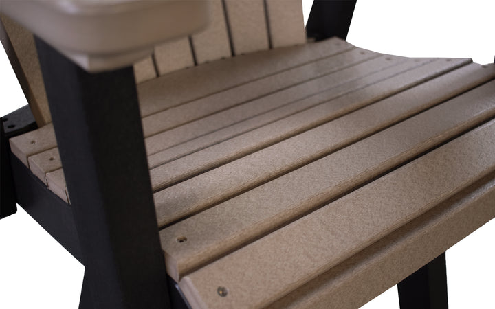 Outdoor Counter Chair - Weatherwood & Black