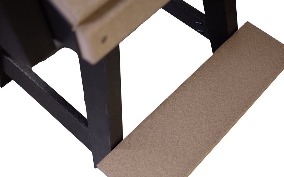 Outdoor Counter Chair - Weatherwood & Black