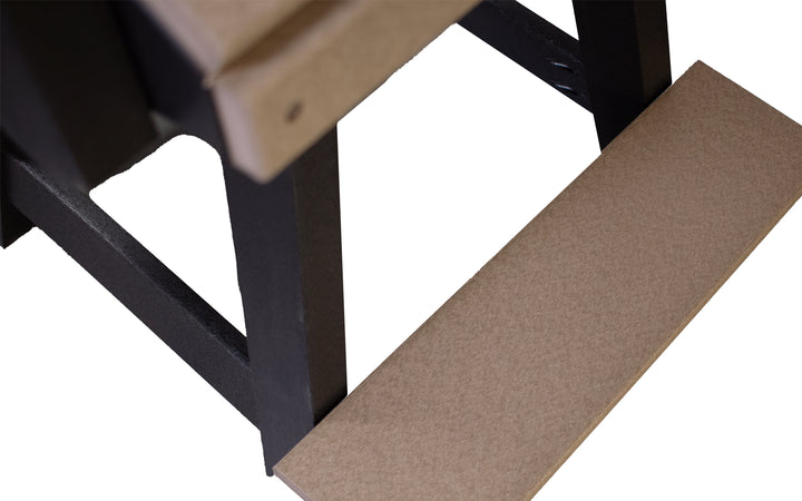 Outdoor Counter Chair - Weatherwood & Black