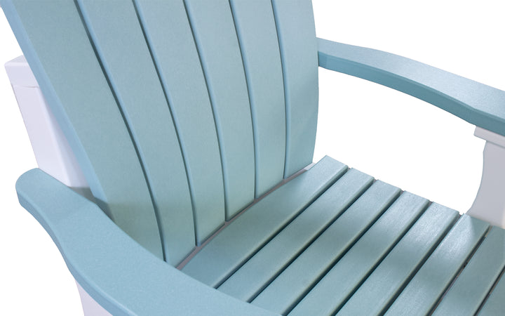 Outdoor Counter Swivel Chair with Lumbar - Sage & White