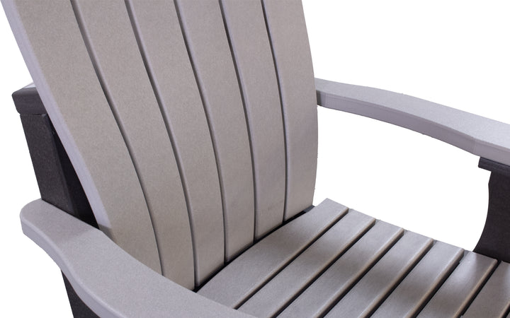 Outdoor Counter Swivel Chair with Lumbar - Light Gray & Coffee