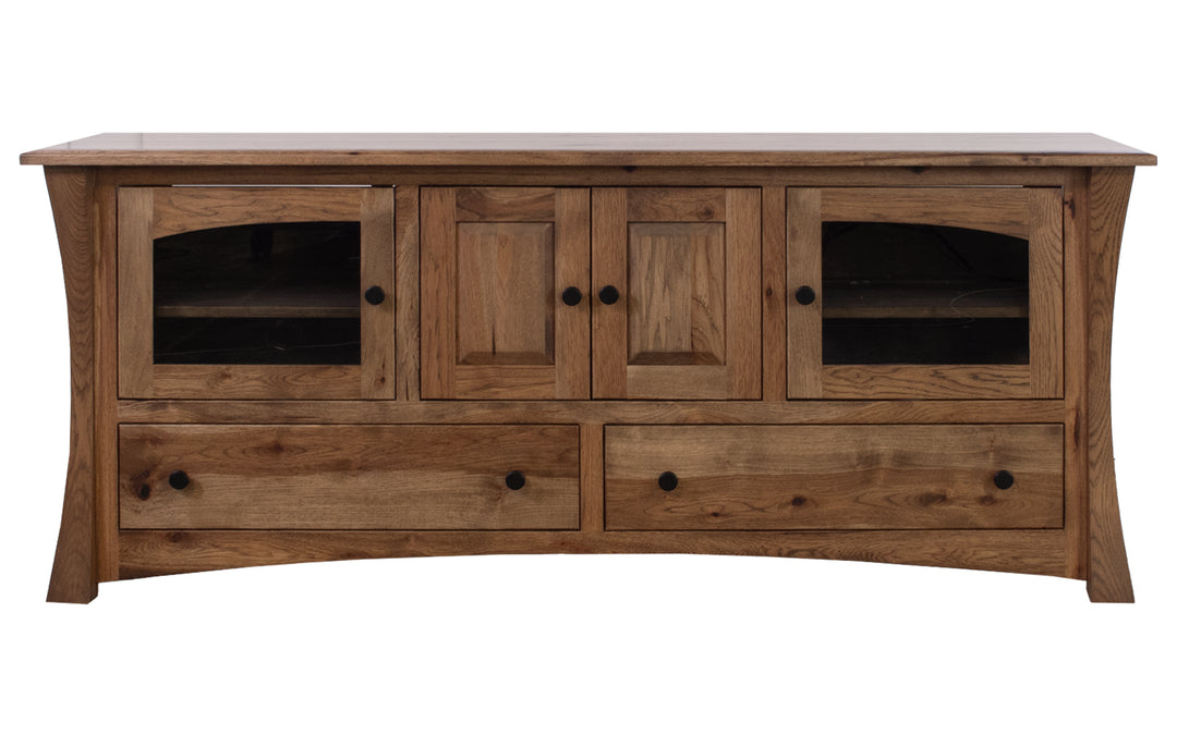 Rustic Hickory TV Console