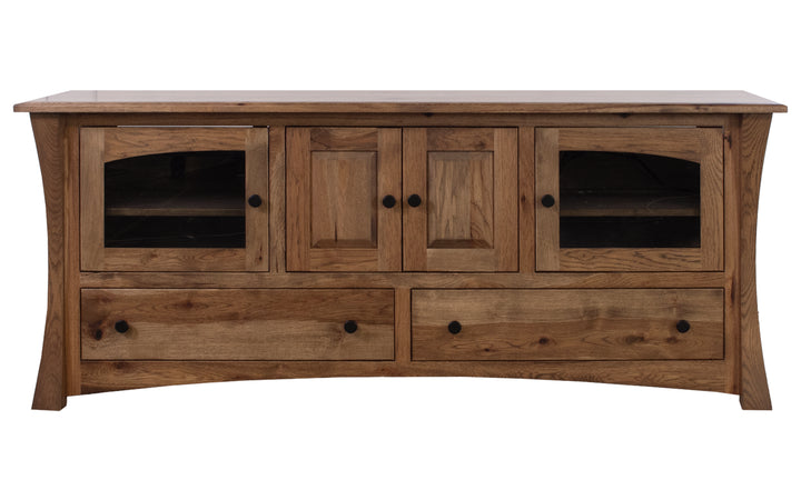 Rustic Hickory TV Console
