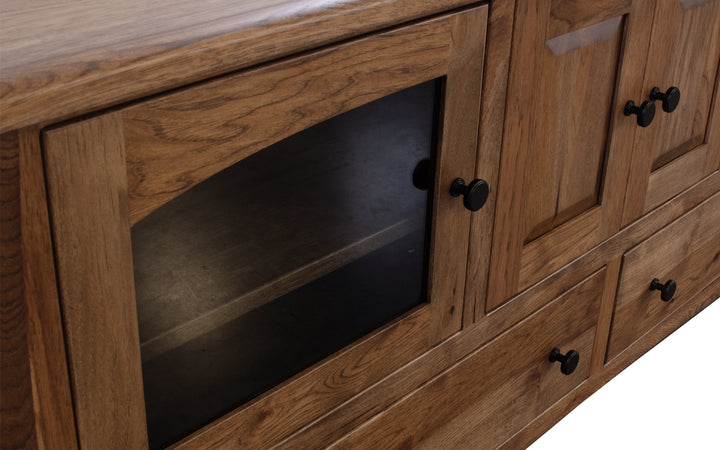 Rustic Hickory TV Console