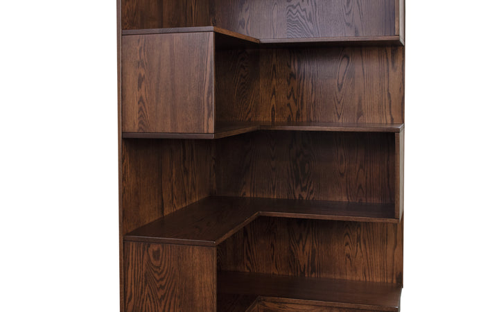 Oak Benning Corner Bookcase