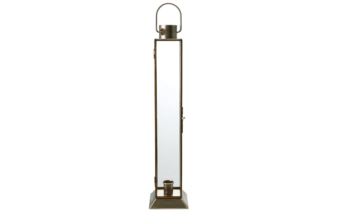 Metal & Glass Lantern Taper