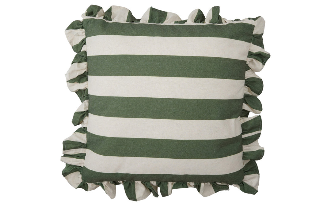 Striped Ruffle Pillow