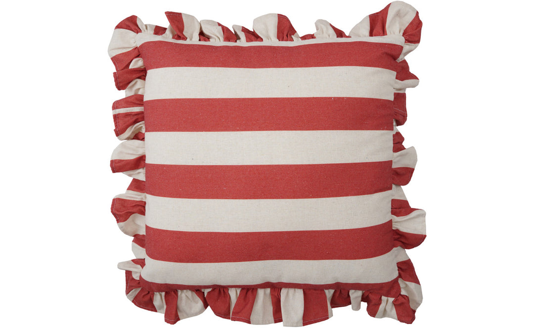 Striped Ruffle Pillow