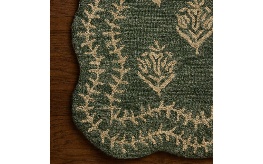 Rifle Paper Co. x Loloi Lisette Collection Forest & Oatmeal 7.9 x 9.9 Area Rug