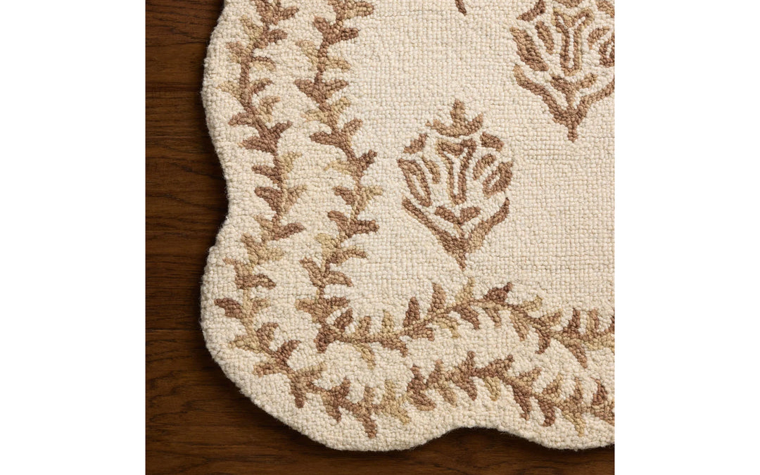 Rifel Paper Co. x Loloi Lisette Collection Ivory & Natural 7.9 x 9.9 Area Rug