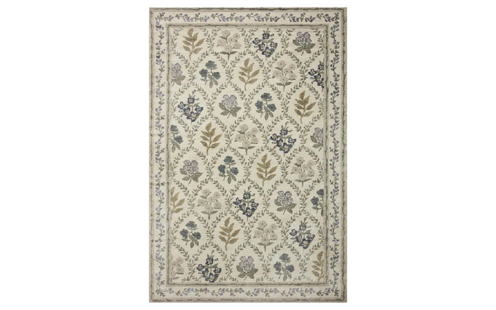 Rifle Paper Co. x Loloi Fiore Collection Hawthorne Ivory 7.10 x 10 Area Rug