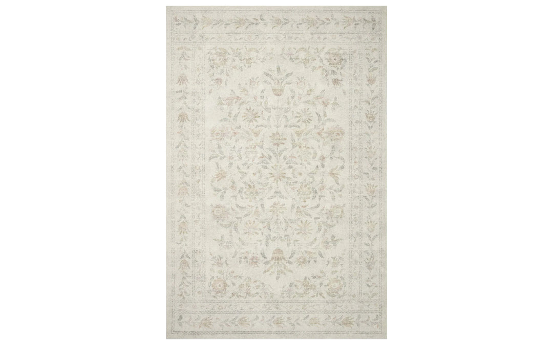 Rifle Paper Co. x Loloi Courtyard Collection Lily Yellow & Multi 5 x 7.6 Area Rug