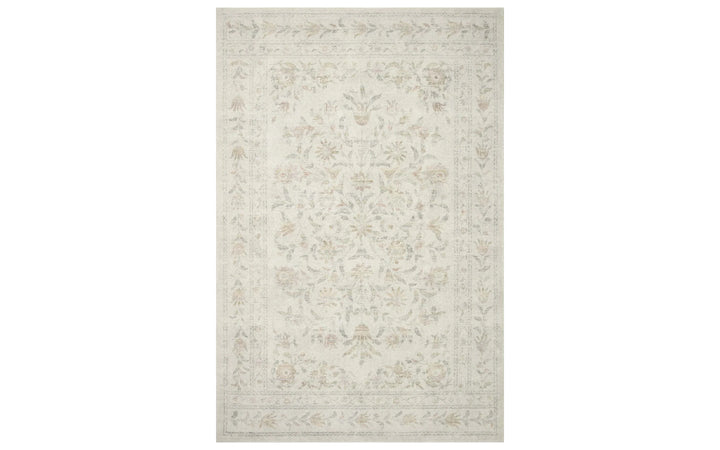 Rifle Paper Co. x Loloi Courtyard Collection Lily Yellow & Multi 5 x 7.6 Area Rug