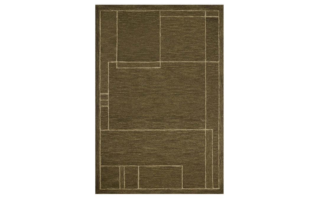Jeremiah Brent X Loloi Barrow Collection Olive & Natural 7.9 X 9.9 Area Rug
