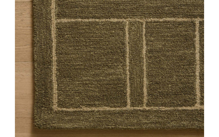 Jeremiah Brent X Loloi Barrow Collection Olive & Natural 7.9 X 9.9 Area Rug