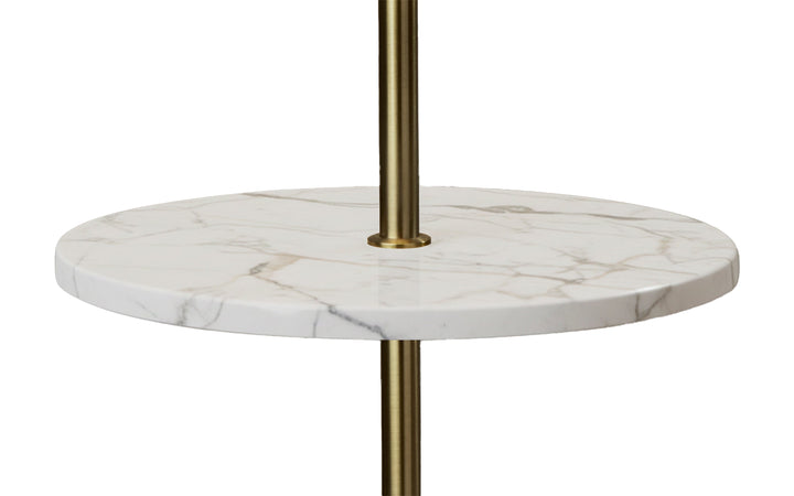 Tanner Antique Brass Shelf Floor Lamp