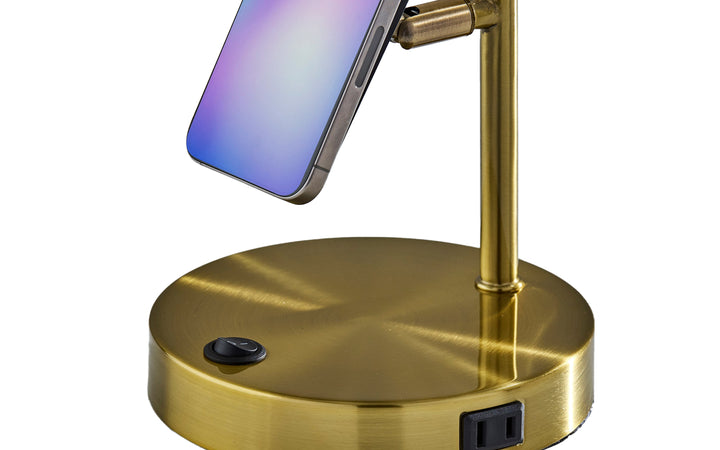 Wyatt Antique Brass  Desk Lamp