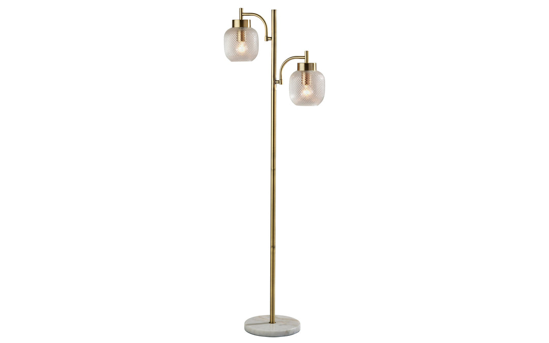 Natasha Antique Brass Tree Floor Lamp