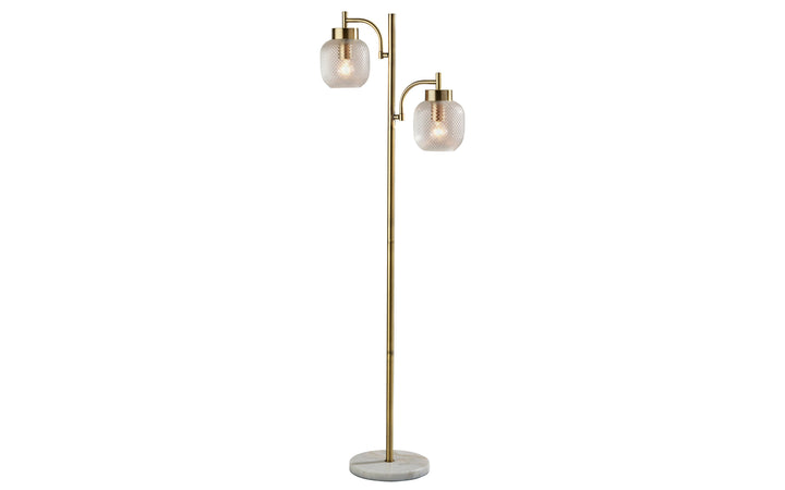 Natasha Antique Brass Tree Floor Lamp