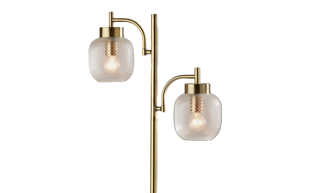 Natasha Antique Brass Tree Floor Lamp