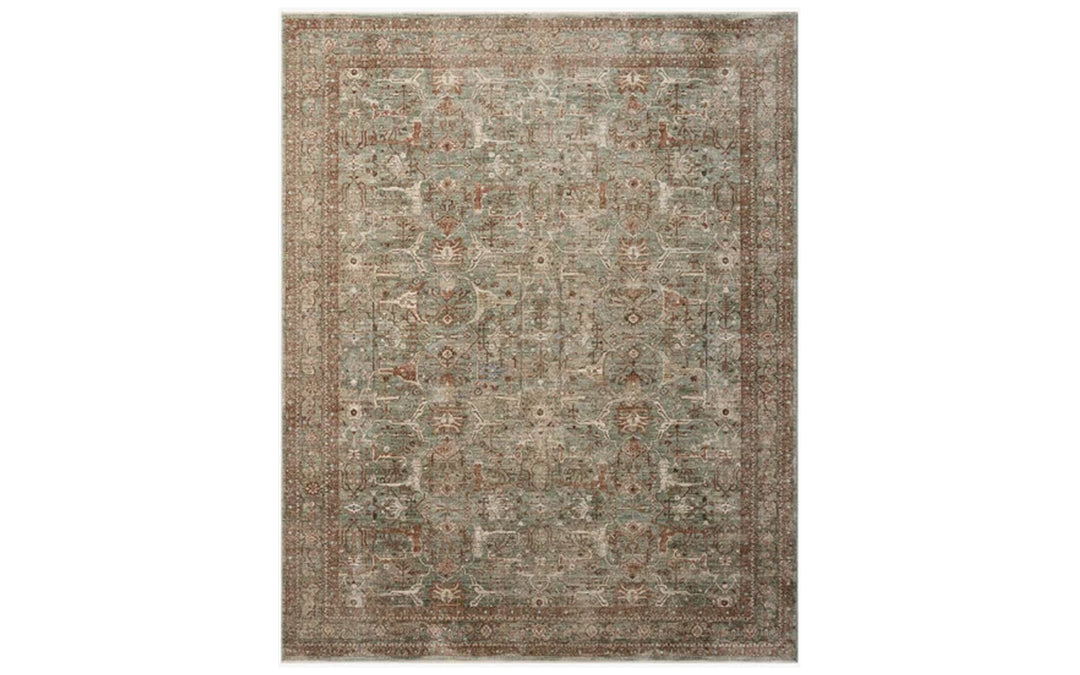 Loloi Ethal Collection Lagoon & Brick 7.9 X 10 Area Rug