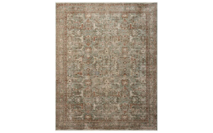 Loloi Ethal Collection Lagoon & Brick 7.9 X 10 Area Rug