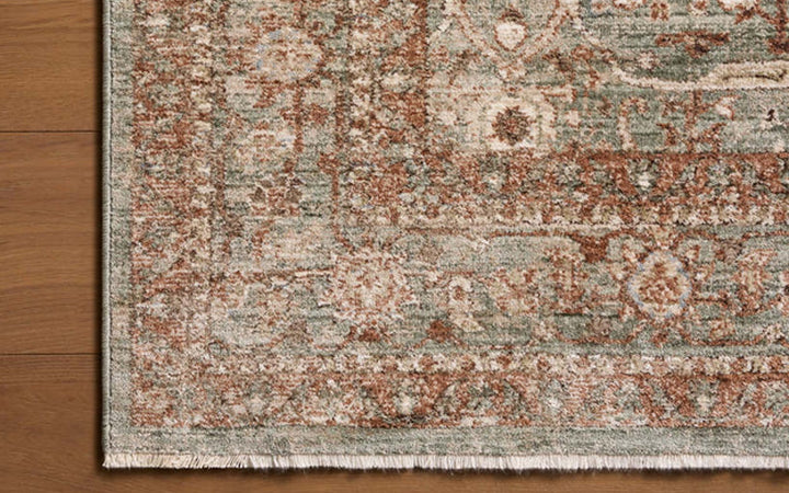 Loloi Ethal Collection Lagoon & Brick 7.9 X 10 Area Rug