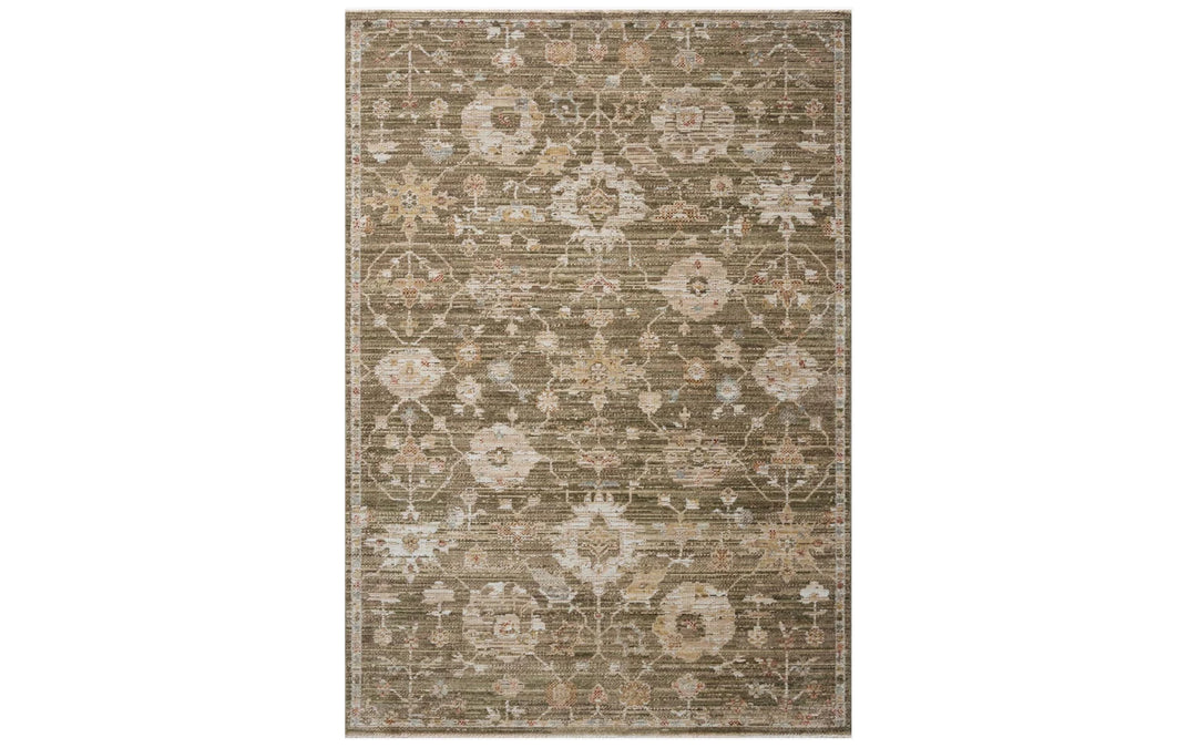 Loloi Nella Collection Olive & Multi Area Rug 6.6 X 9.6