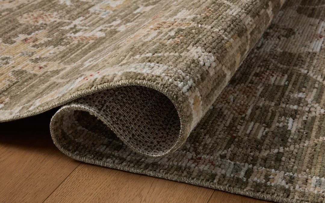 Loloi Nella Collection Olive & Multi Area Rug 6.6 X 9.6
