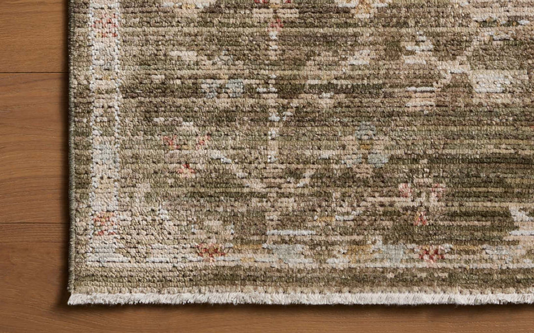 Loloi Nella Collection Olive & Multi Area Rug 6.6 X 9.6