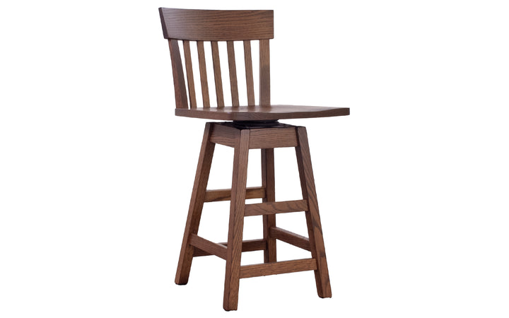 Oak Swivel Counter Stool