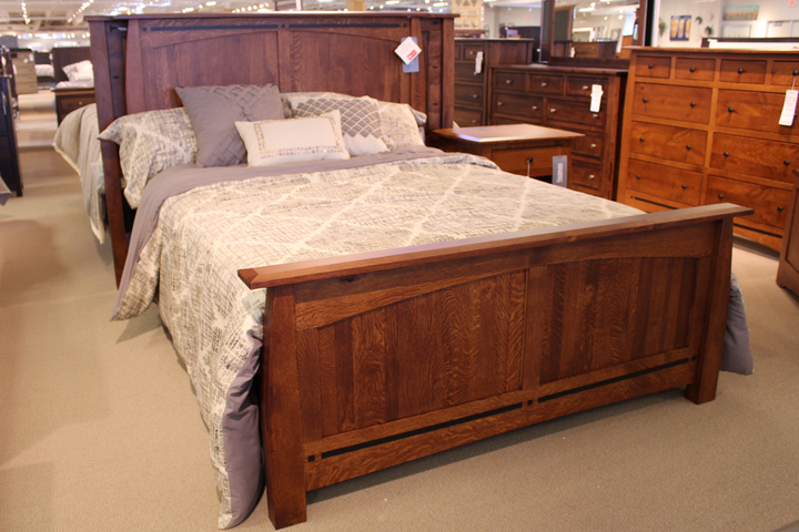 Rustic Quartersawn Oak Queen Bed