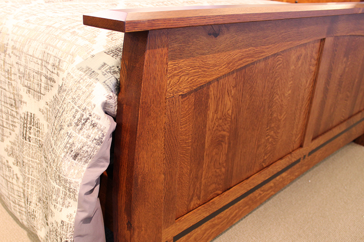 Rustic Quartersawn Oak Queen Bed