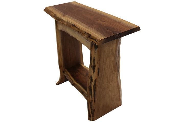 Walnut Live Edge End Table