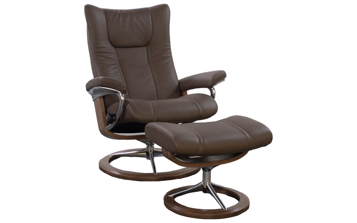 Ekornes Stressless Wing Chair And Ottoman