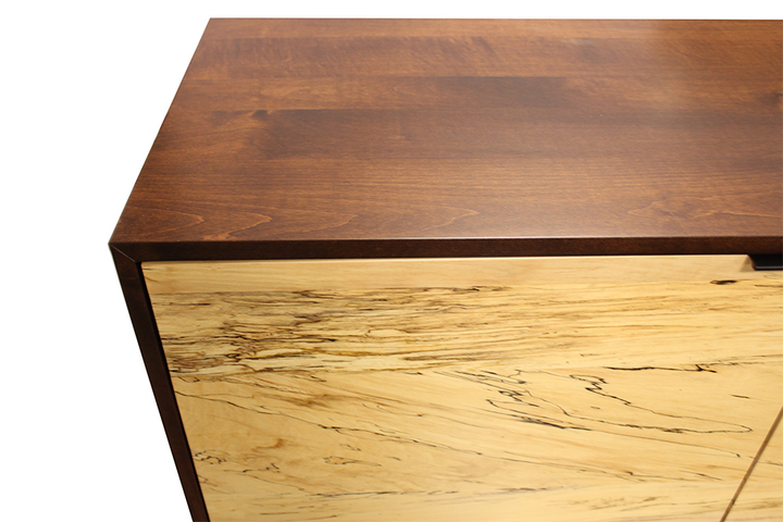 Brown Maple And Spalted Maple Credenza