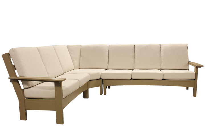 Outdoor Upholstered Sectional - Weatherwood & Ash