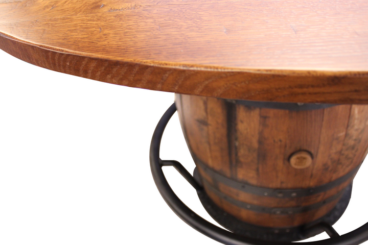 Quartersawn Oak Counter Height Barrel Table