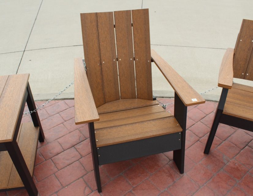 Outdoor Modern Adirondack - Antique Mahogany & Black