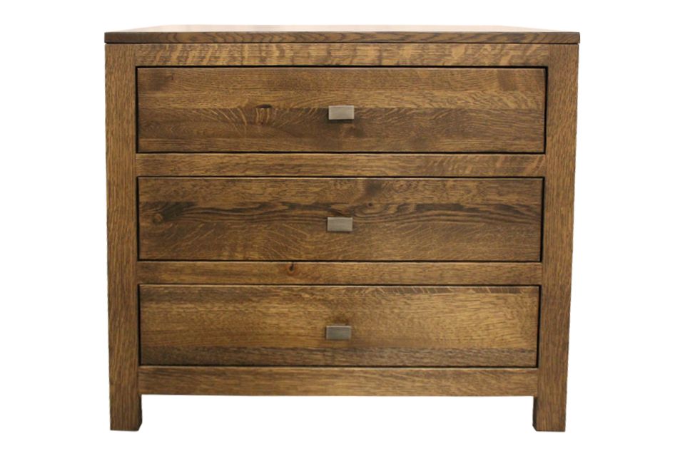 Rustic Quartersawn White Oak Wide Nightstand