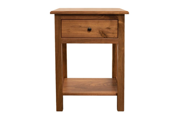 Rustic Walnut Nightstand