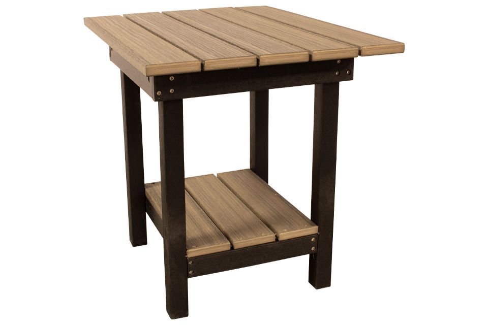 Outdoor End Table - Coastal Gray & Black